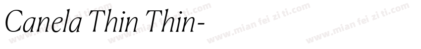 Canela Thin Thin字体转换